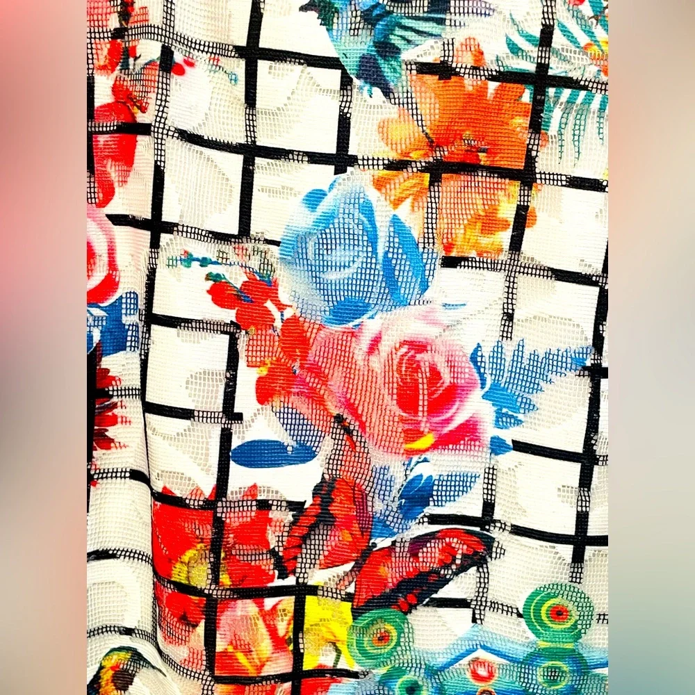 Colorful Grid Pattern Dress - Picture 3 of 3